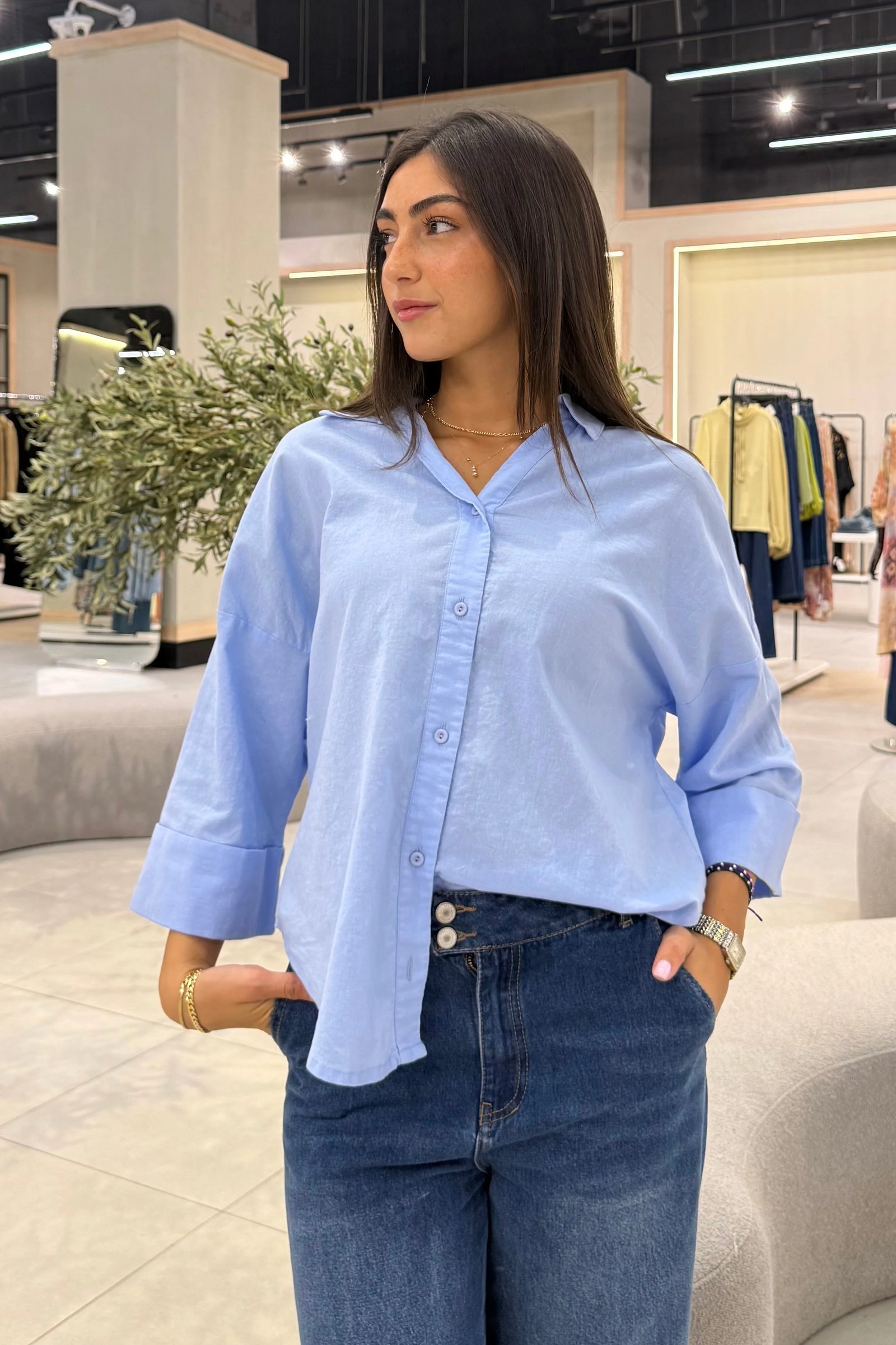 Coral Button-Up Shirt