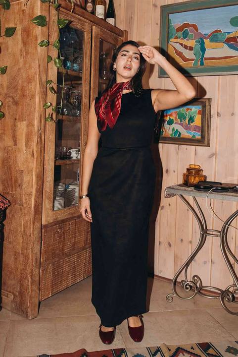 Plain Suede Dress