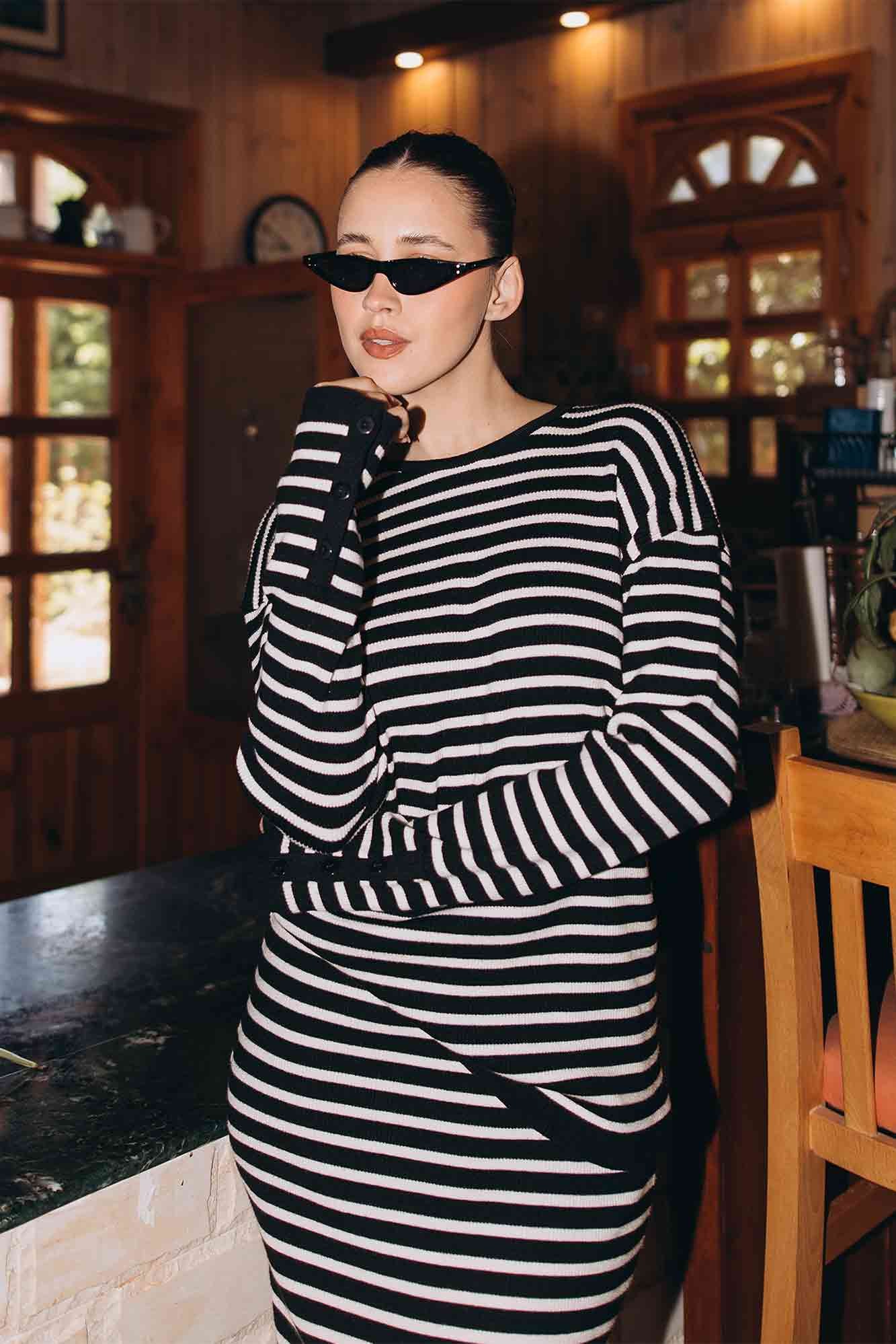 Striped Knit Top