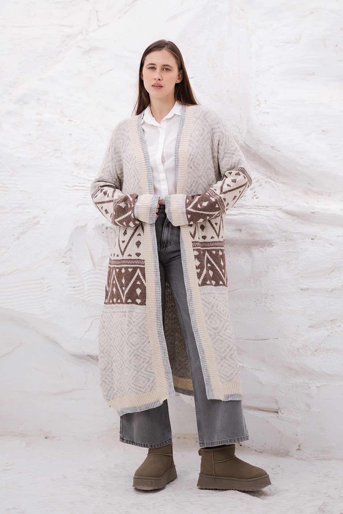 Printed Cardigan