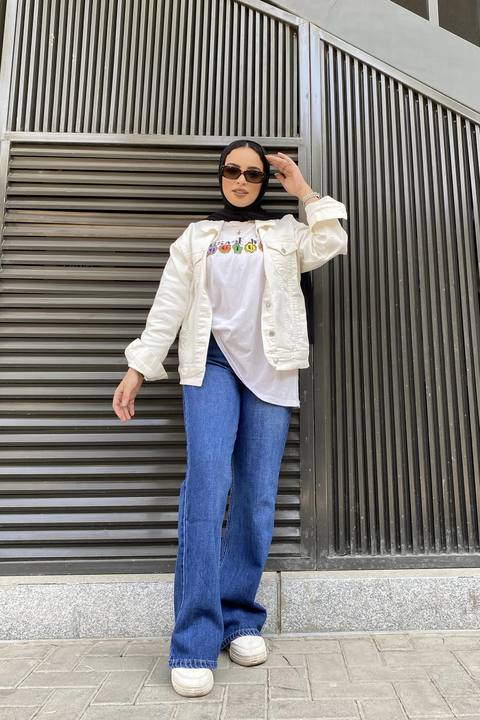 Straight Denim Pants