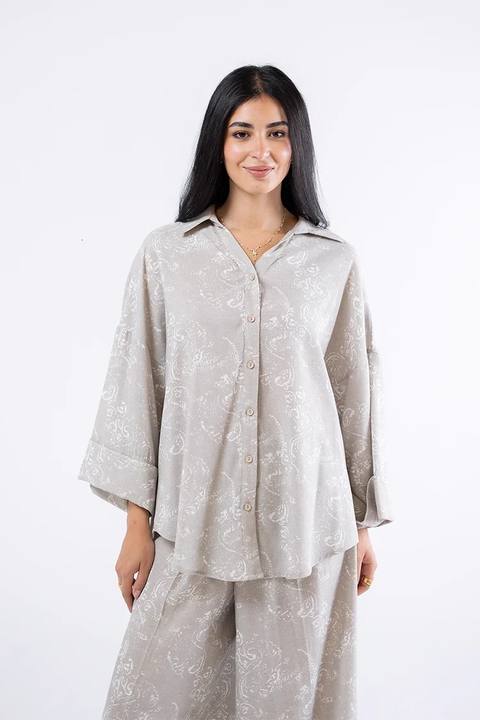 Paisley Print Relaxed Shirt