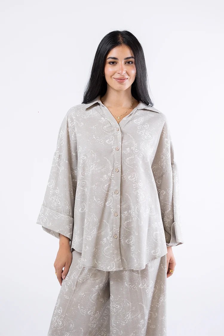 Paisley Print Relaxed Shirt