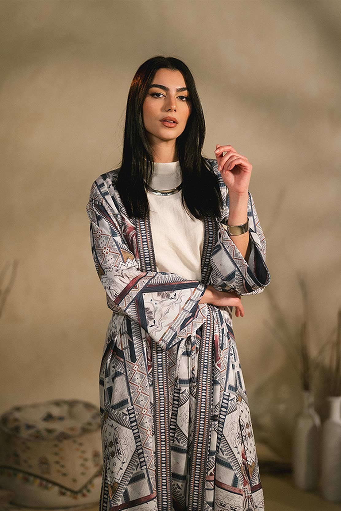 Printed Cardigan