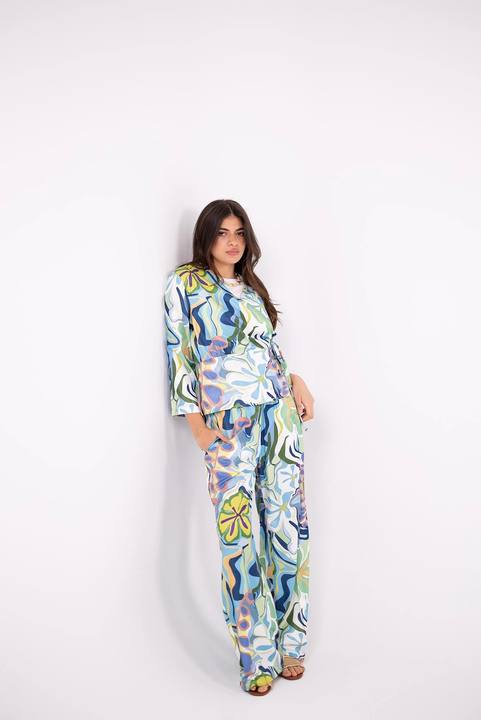 Printed Satin Pants