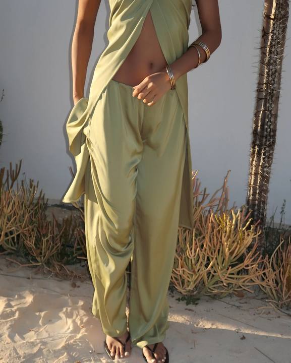 Sea Moss Silk Pants
