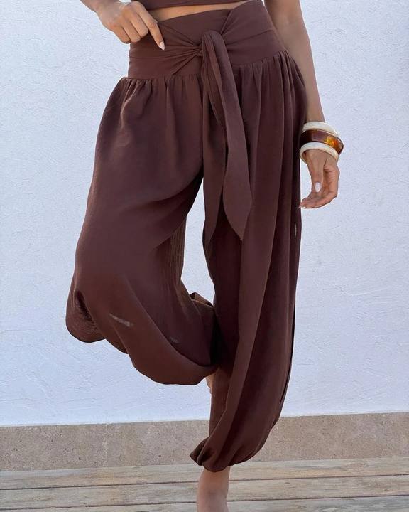 Soft Escape Linen Pants - Cocoa