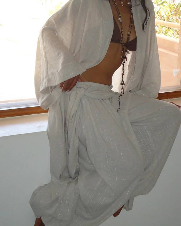 Oasis Linen Balloon Pants - Beige
