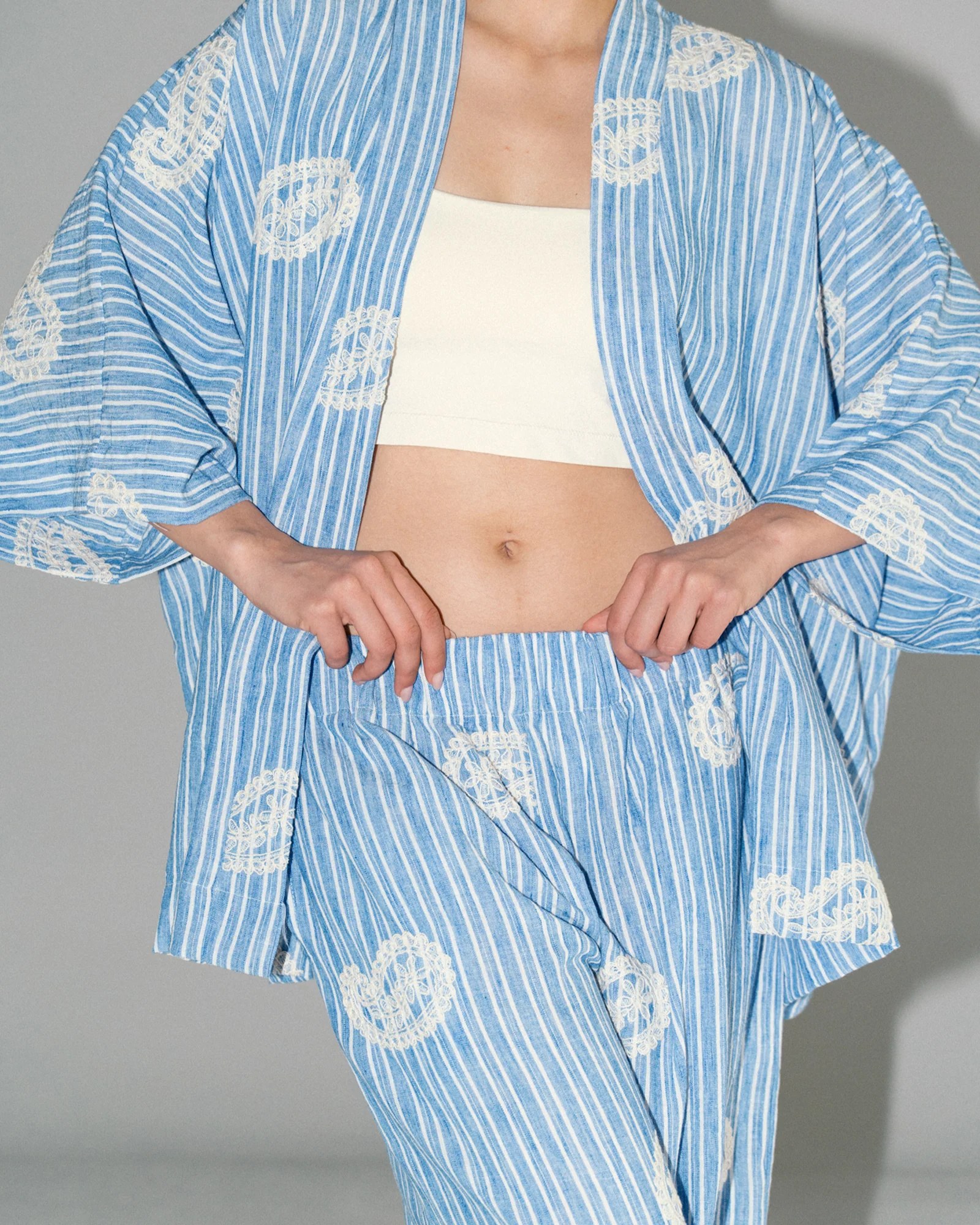 Paisley Mini Belted Kimono