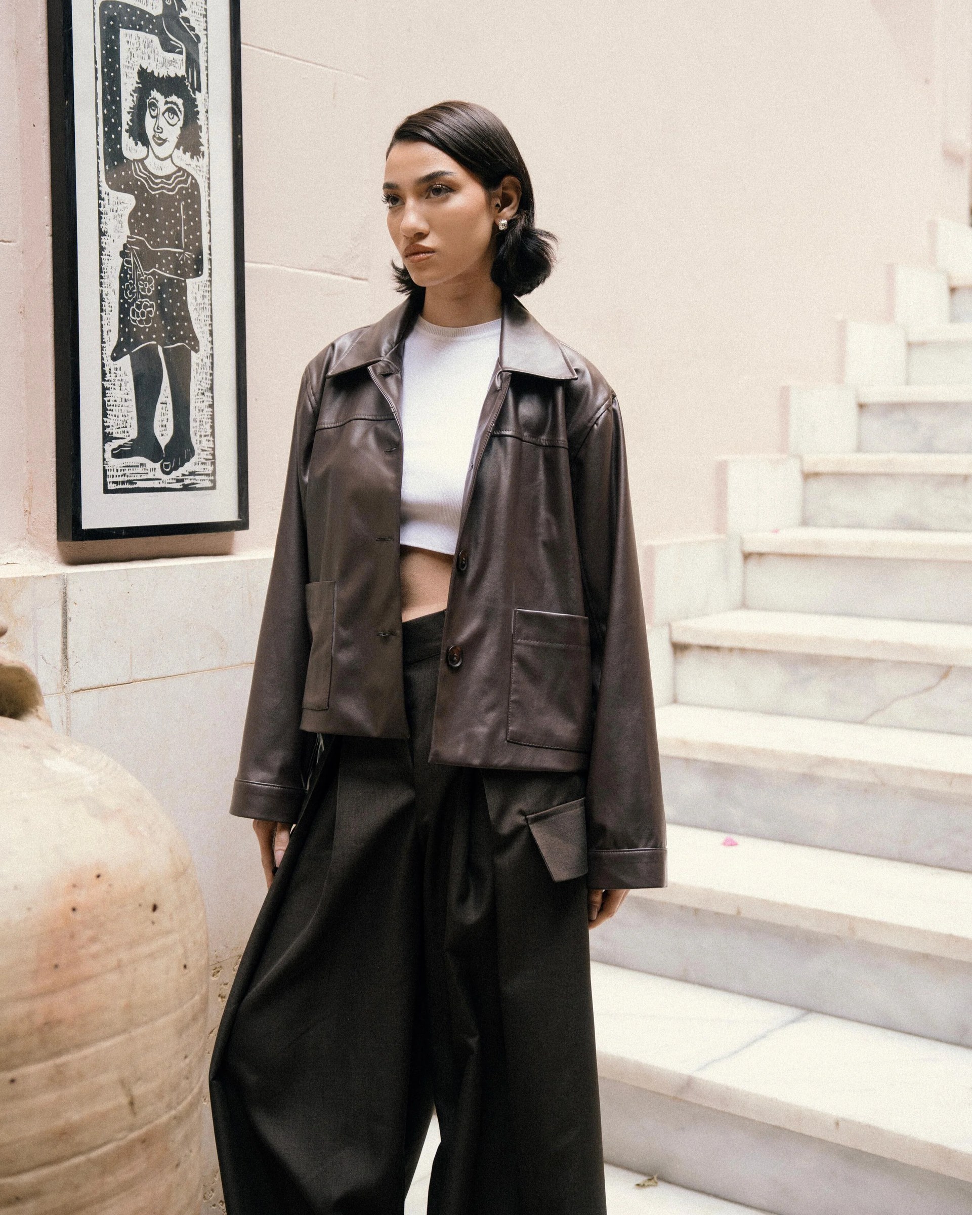 Bare Leather Jacket - Brown