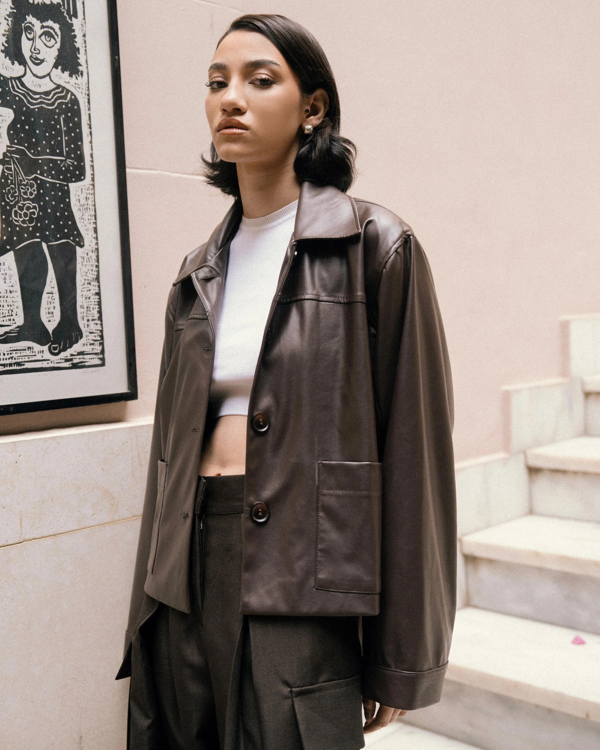 Bare Leather Jacket - Brown