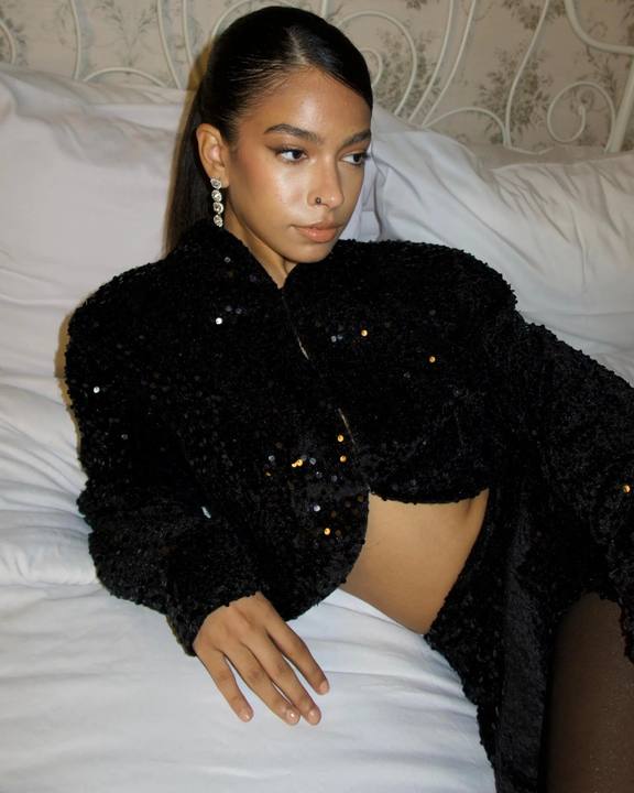 Starlit Sequin Cropped Blazer