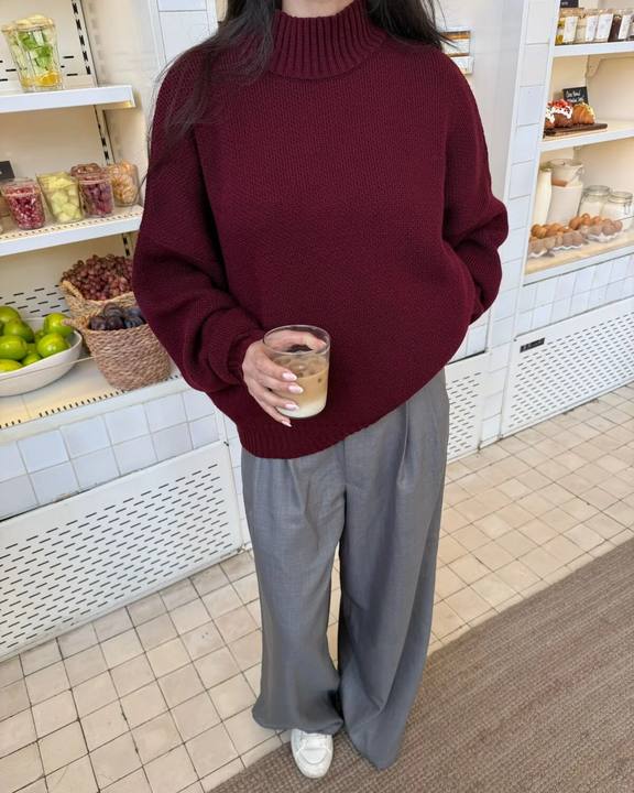 Merlot Knit Sweater