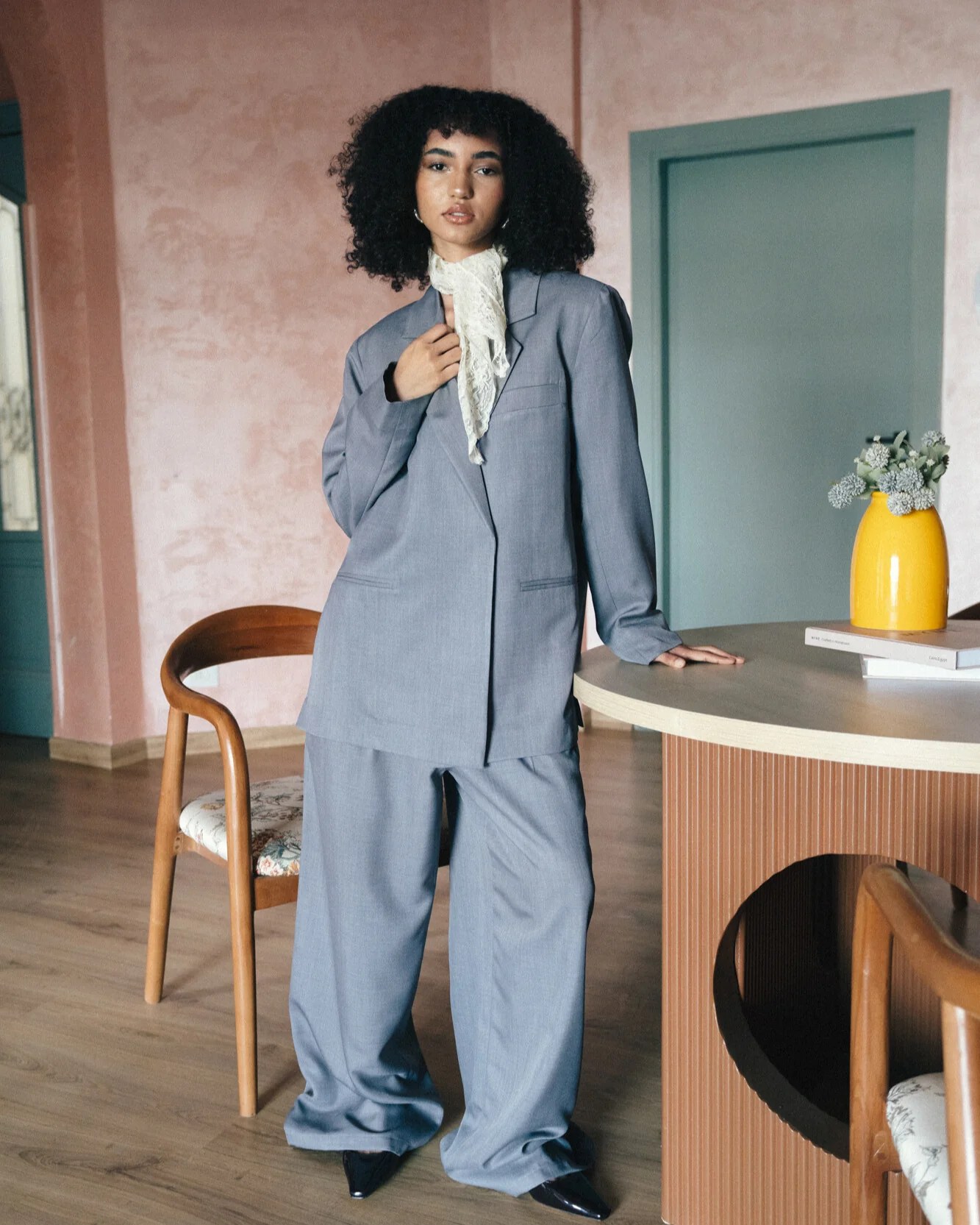 Ash Boxy Slit Blazer