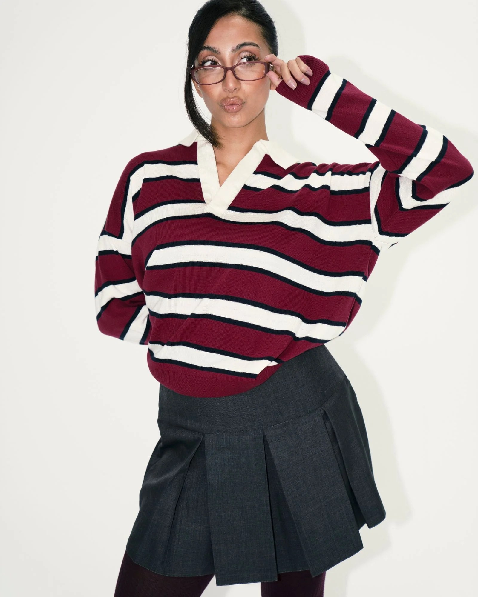 Coelho Striped Knit Polo