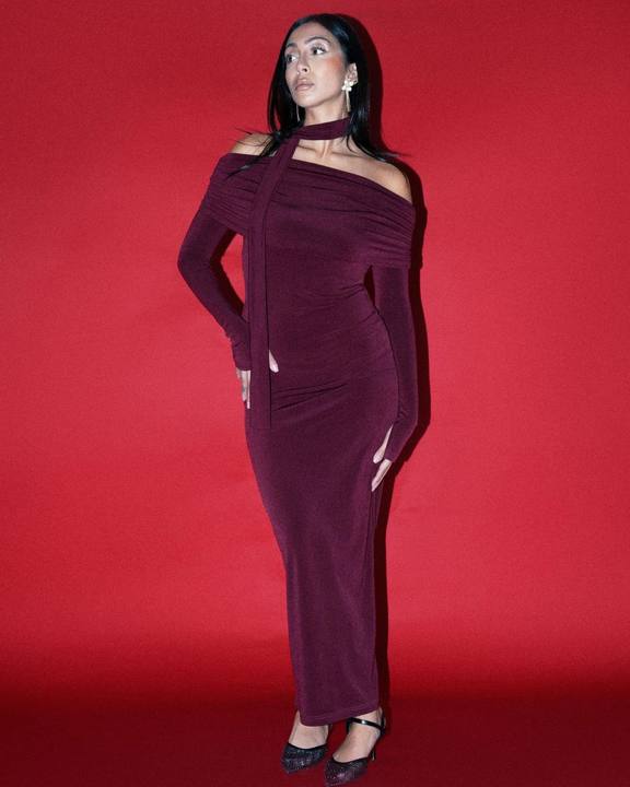 Cherry Pop Off-Shoulder Dress