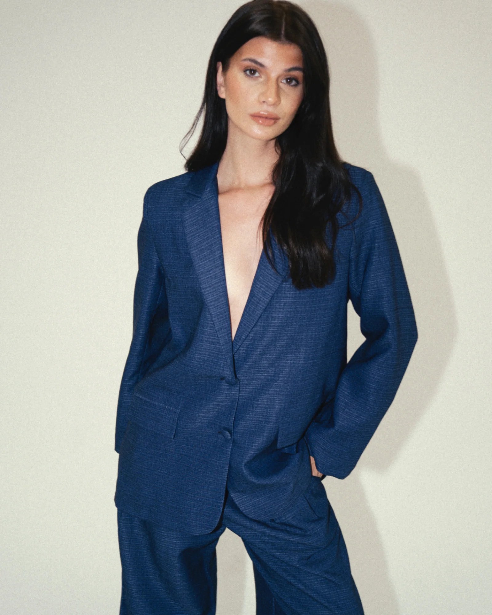 Oversized Blazer - Navy