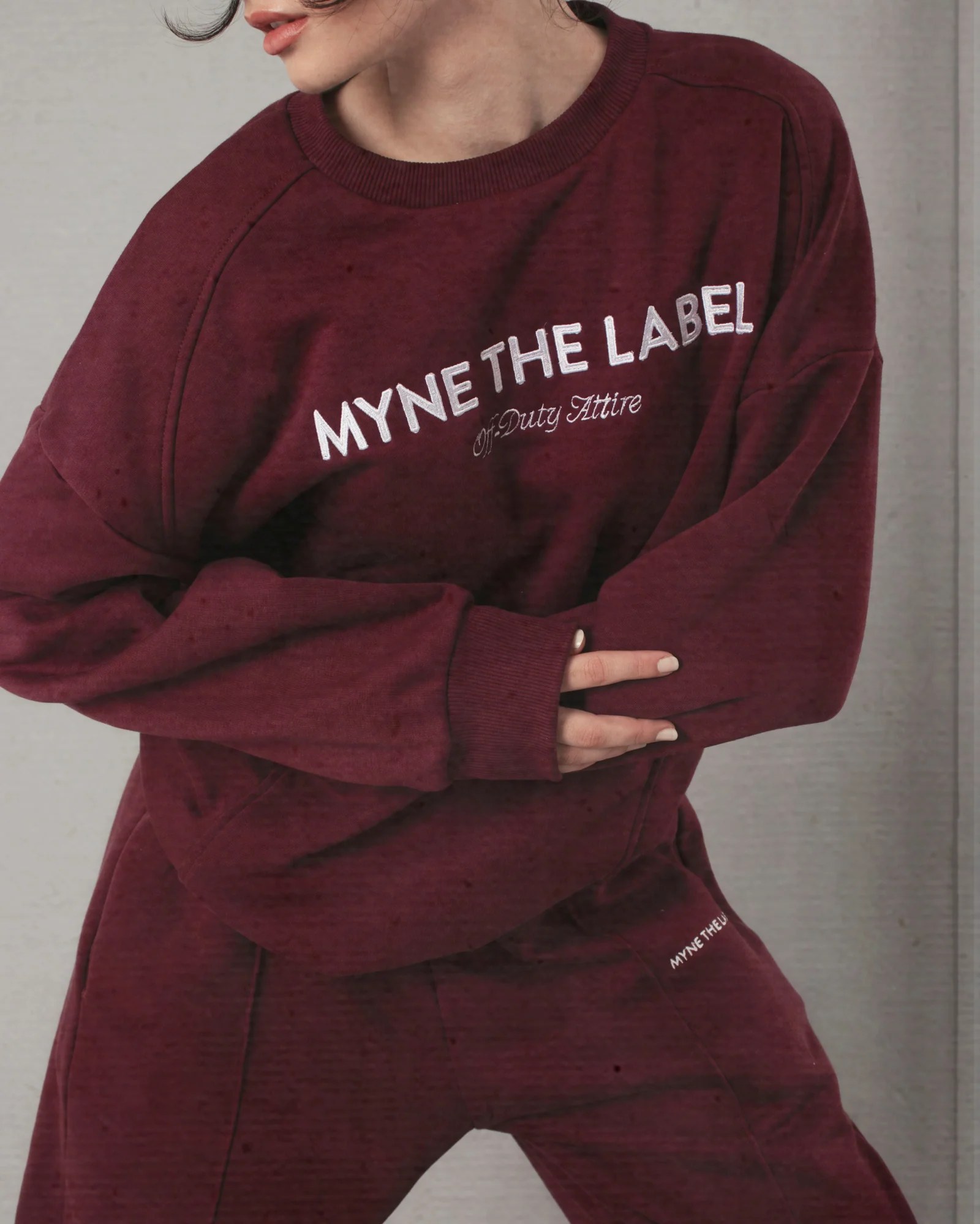 Oversized Cozy Crewneck - Plum (GENDERLESS)