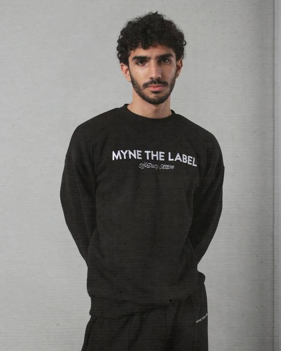 Oversized Cozy Crewneck - Black (GENDERLESS)
