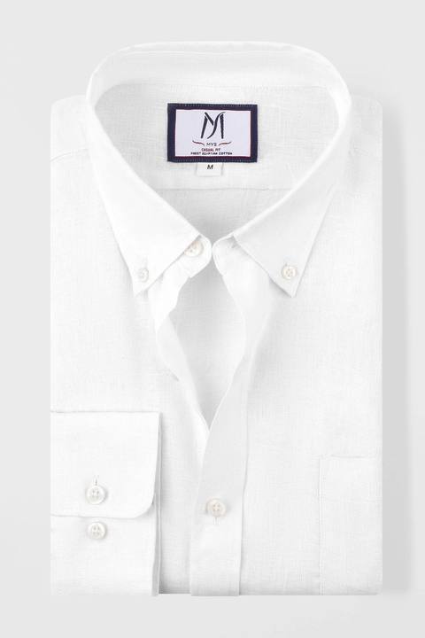 Pure Linen Button-Down Shirt