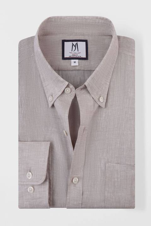 Pure Linen Button-Down Shirt