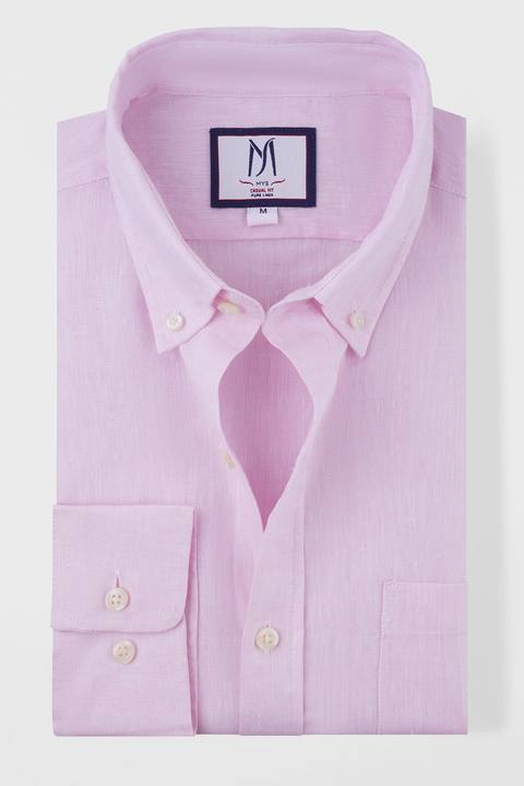 Pure Linen Button-Down Shirt