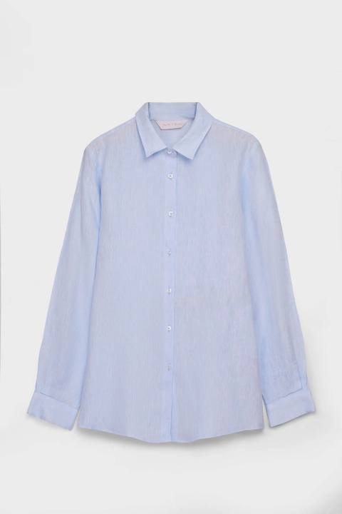 Light Blue Pure Linen Shirt