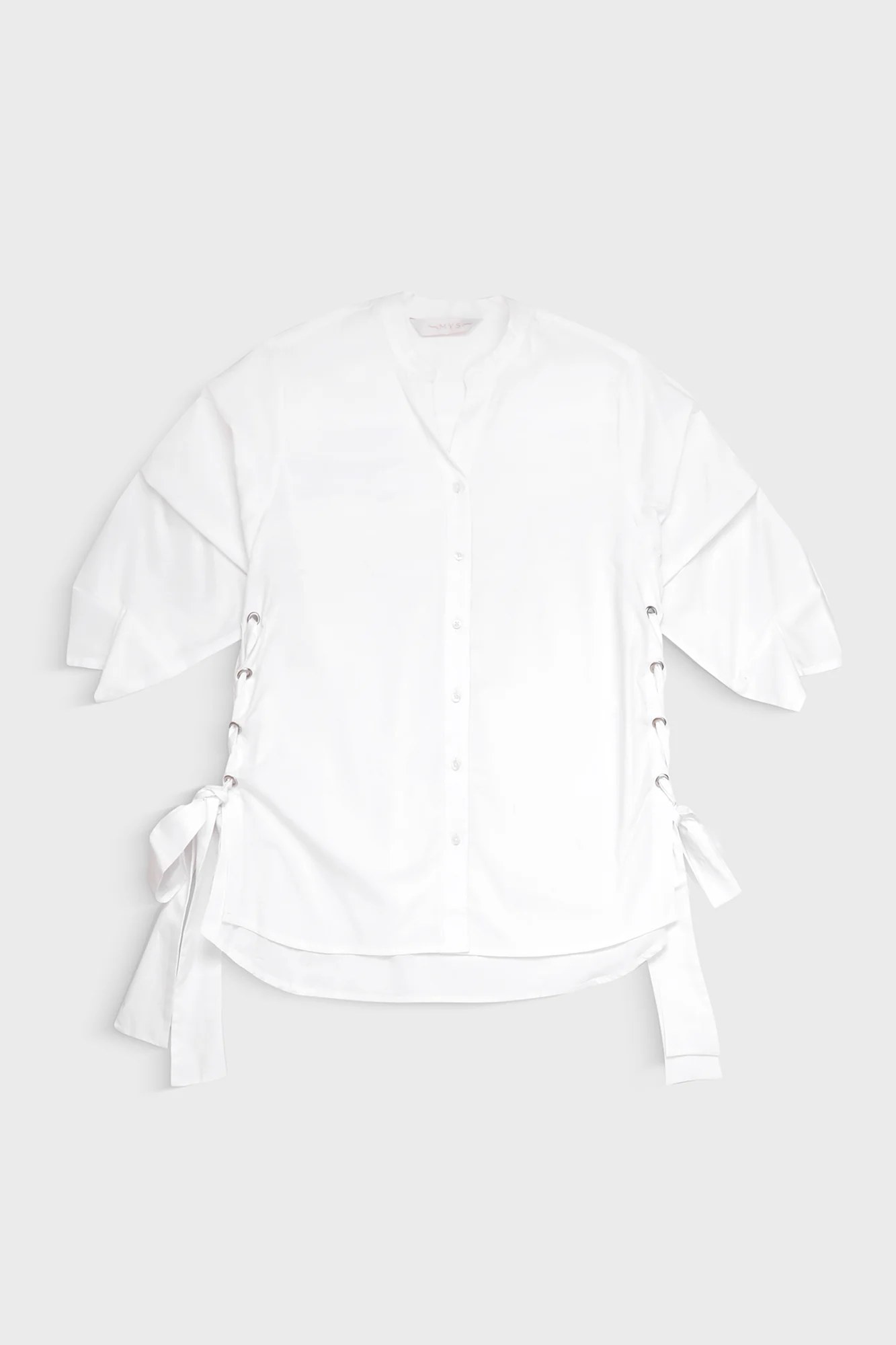 White Side Tie Shirt