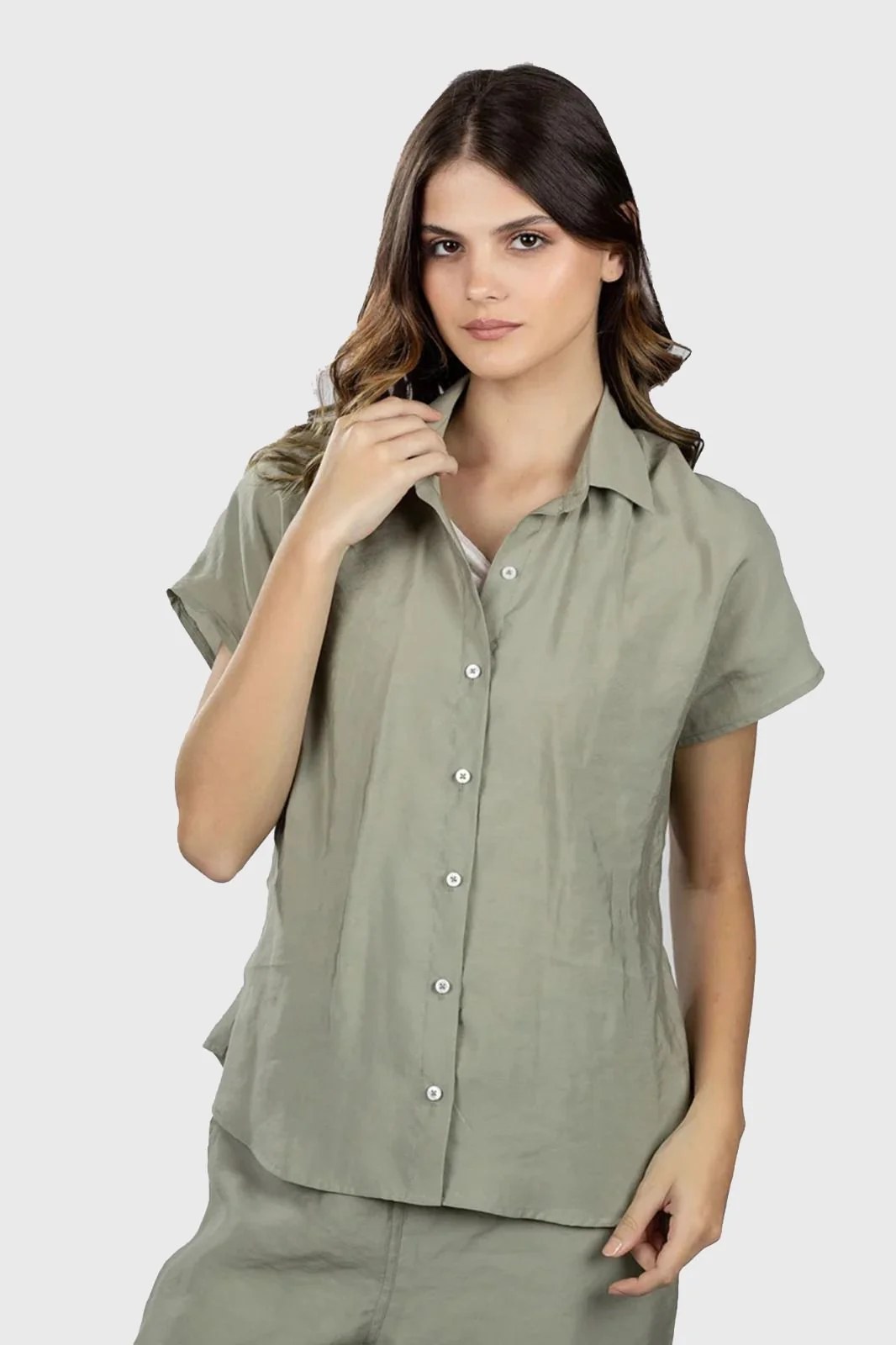 Light Khaki Modal Sleeveless Shirt