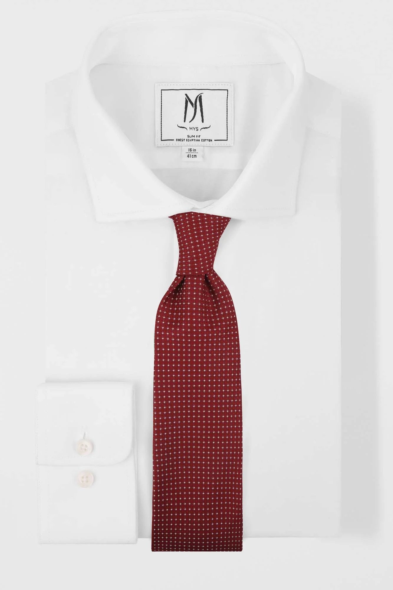White Poplin Stretch Shirt - Slim Fit