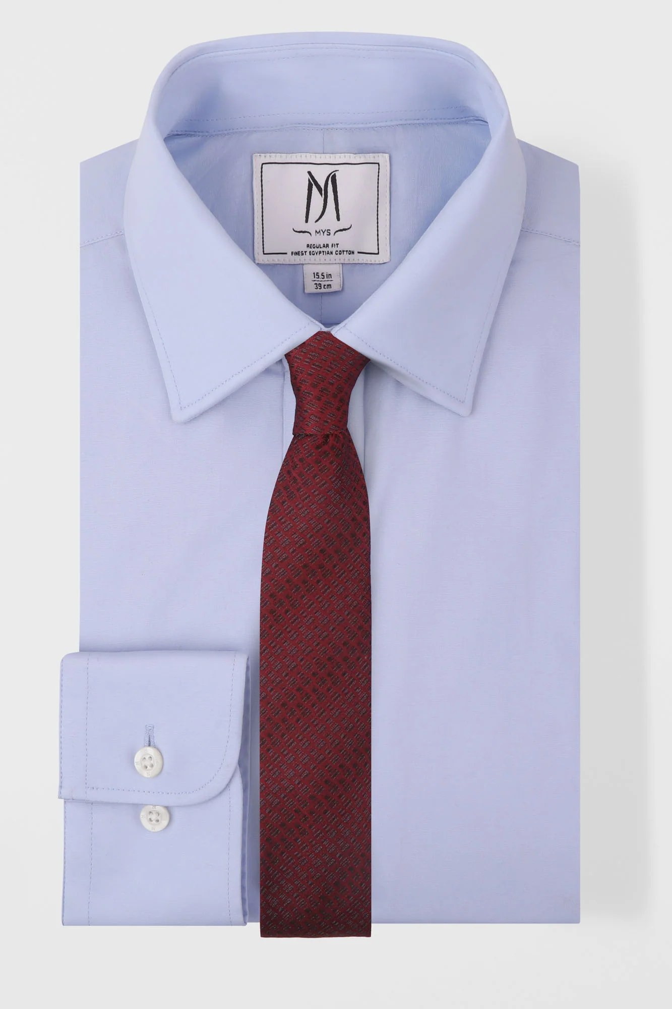 Light Blue Poplin Stretch Shirt - Regular Fit