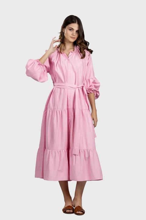 Pink Paneled Dress