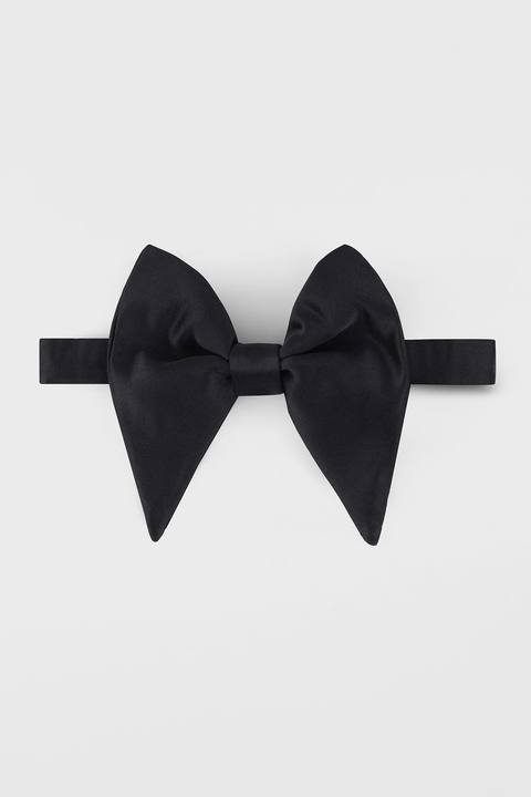 Black Ready Tie Bow Tie - Large