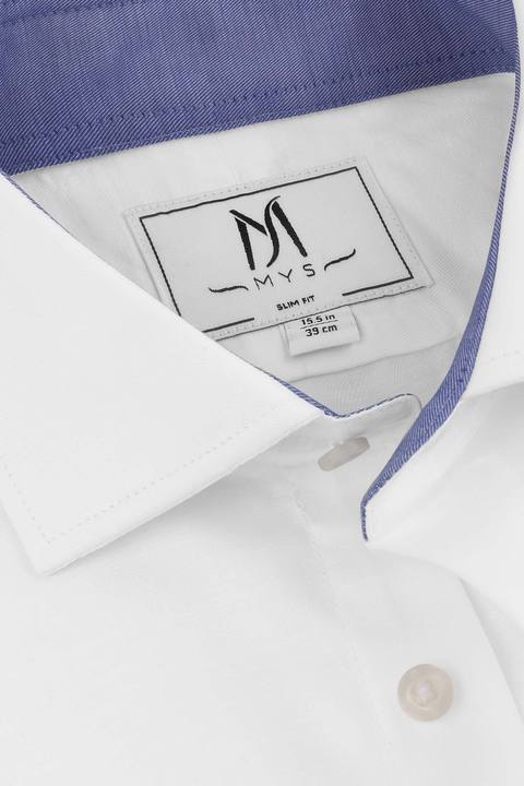 White Twill Tencel Shirt - Slim Fit