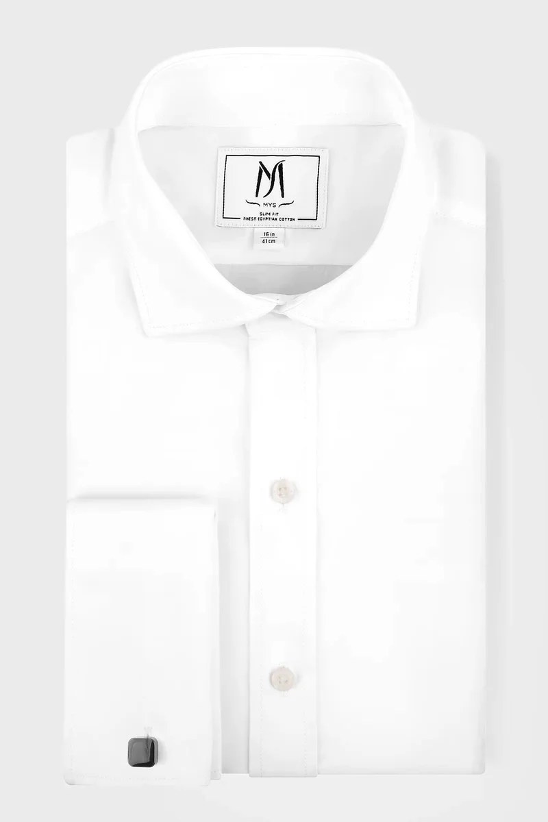 Poplin Double Cuff Shirt - Slim Fit