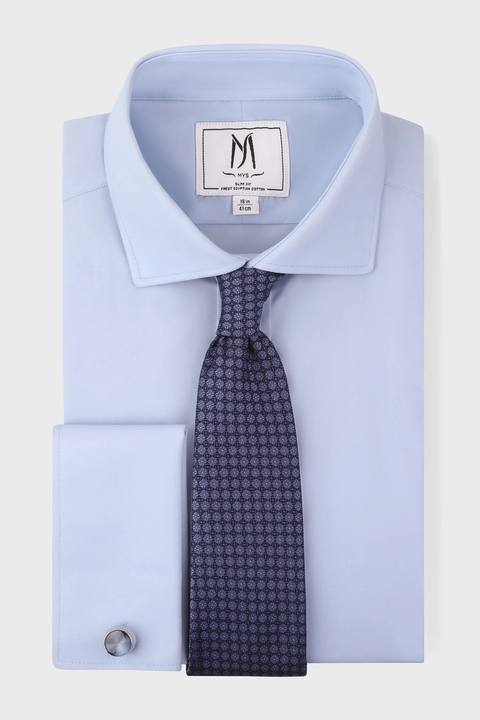 Poplin Double Cuff Shirt - Slim Fit