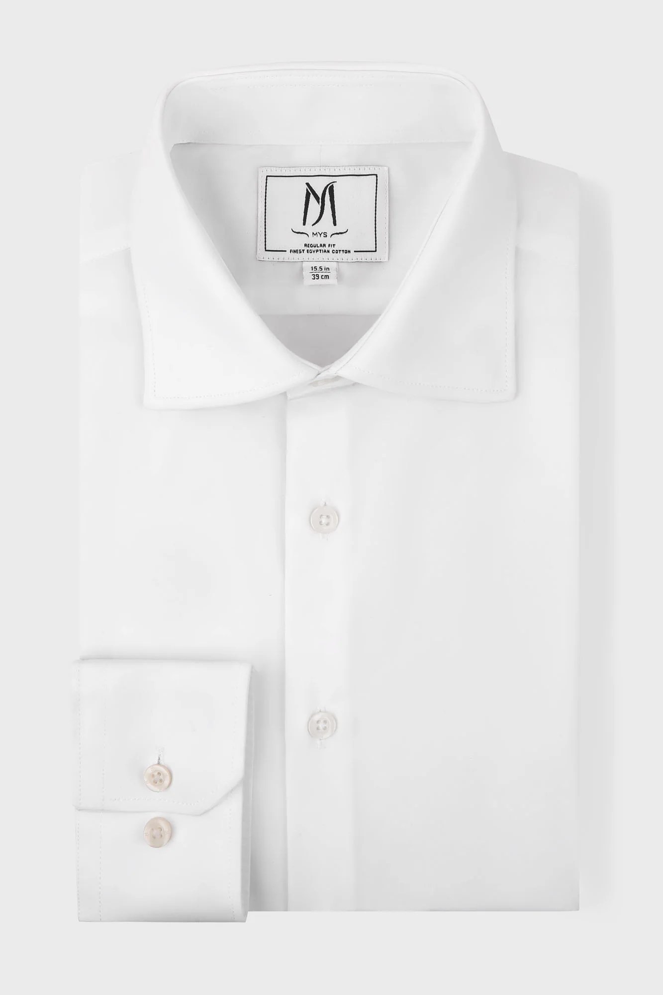 White Poplin Stretch Shirt - Regular Fit