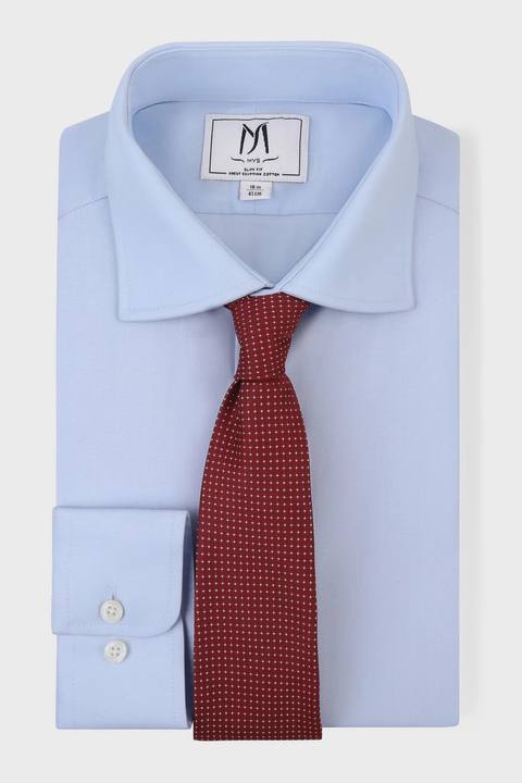 Light Blue Poplin Shirt - Slim Fit