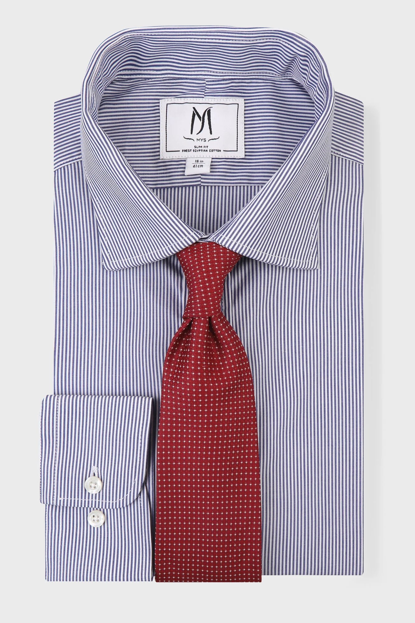 Blue Poplin Striped Shirt - Regular Fit