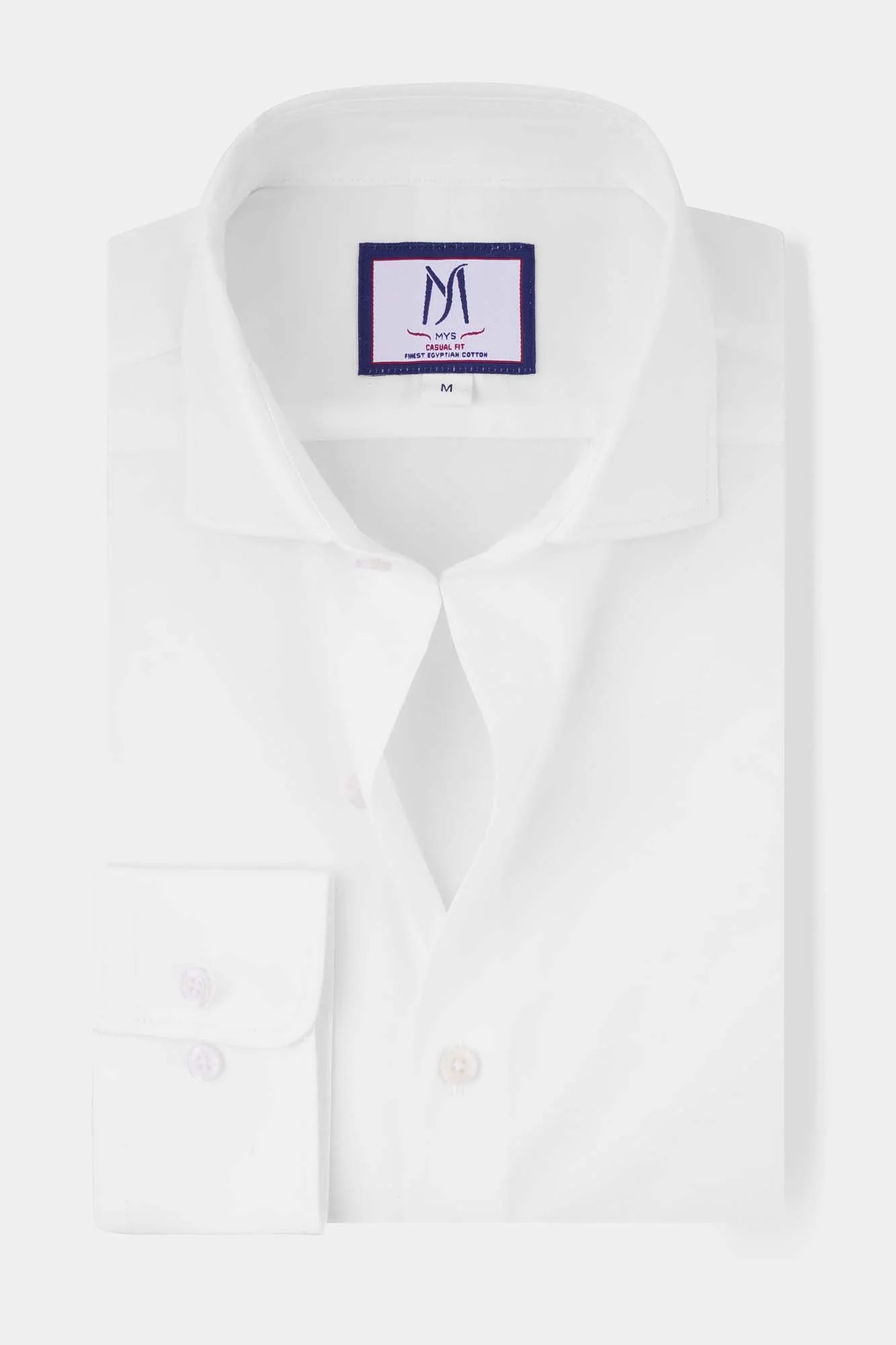 White Poplin Stretch Cutaway Shirt