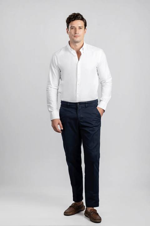 White Oxford Button-Down Shirt