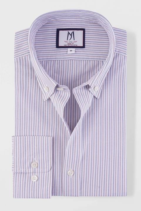 Red Striped Poplin Shirt