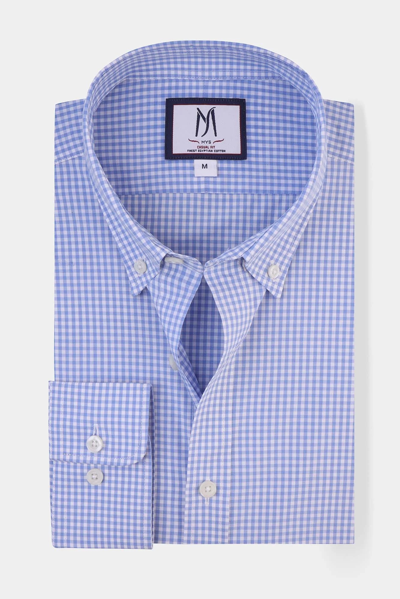 Checkered Poplin Button-Down Shirt