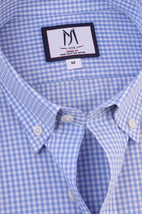 Checkered Poplin Button-Down Shirt