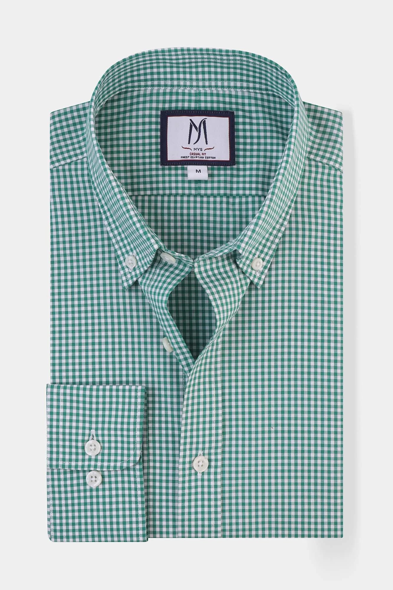 Checkered Poplin Button-Down Shirt