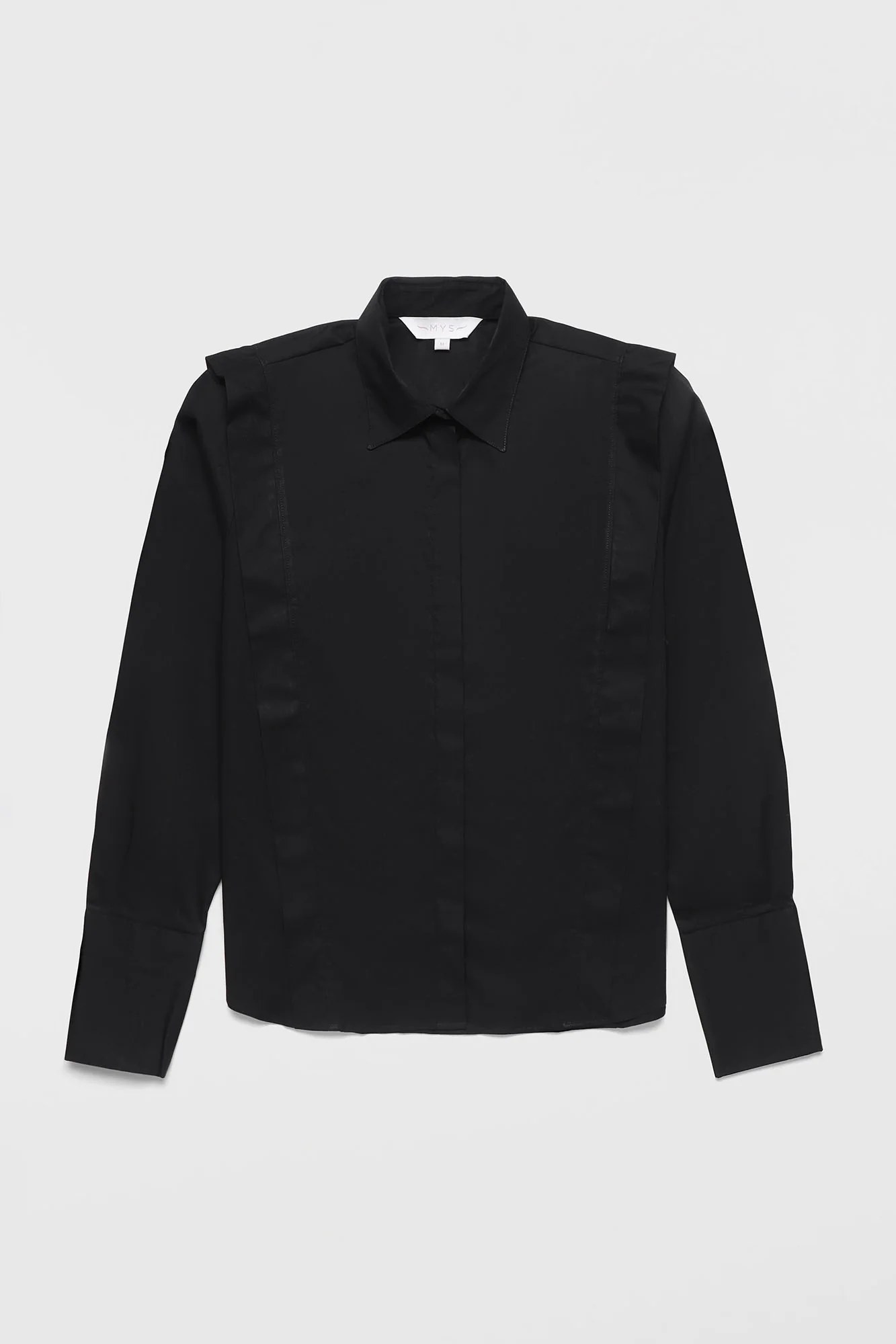 Poplin Shoulder Detail Stretch Shirt