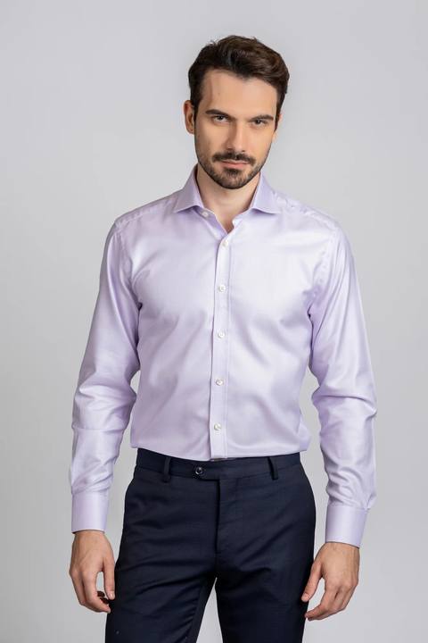 Purple Dobby Shirt - Regular Fit