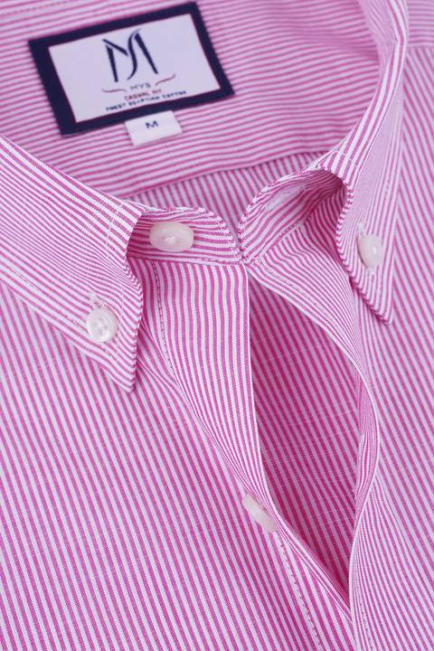 Button-Down Striped Slub Shirt