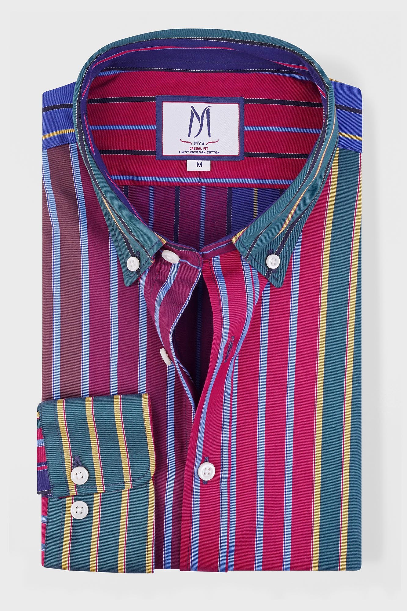 Multi-Color Striped Twill Shirt