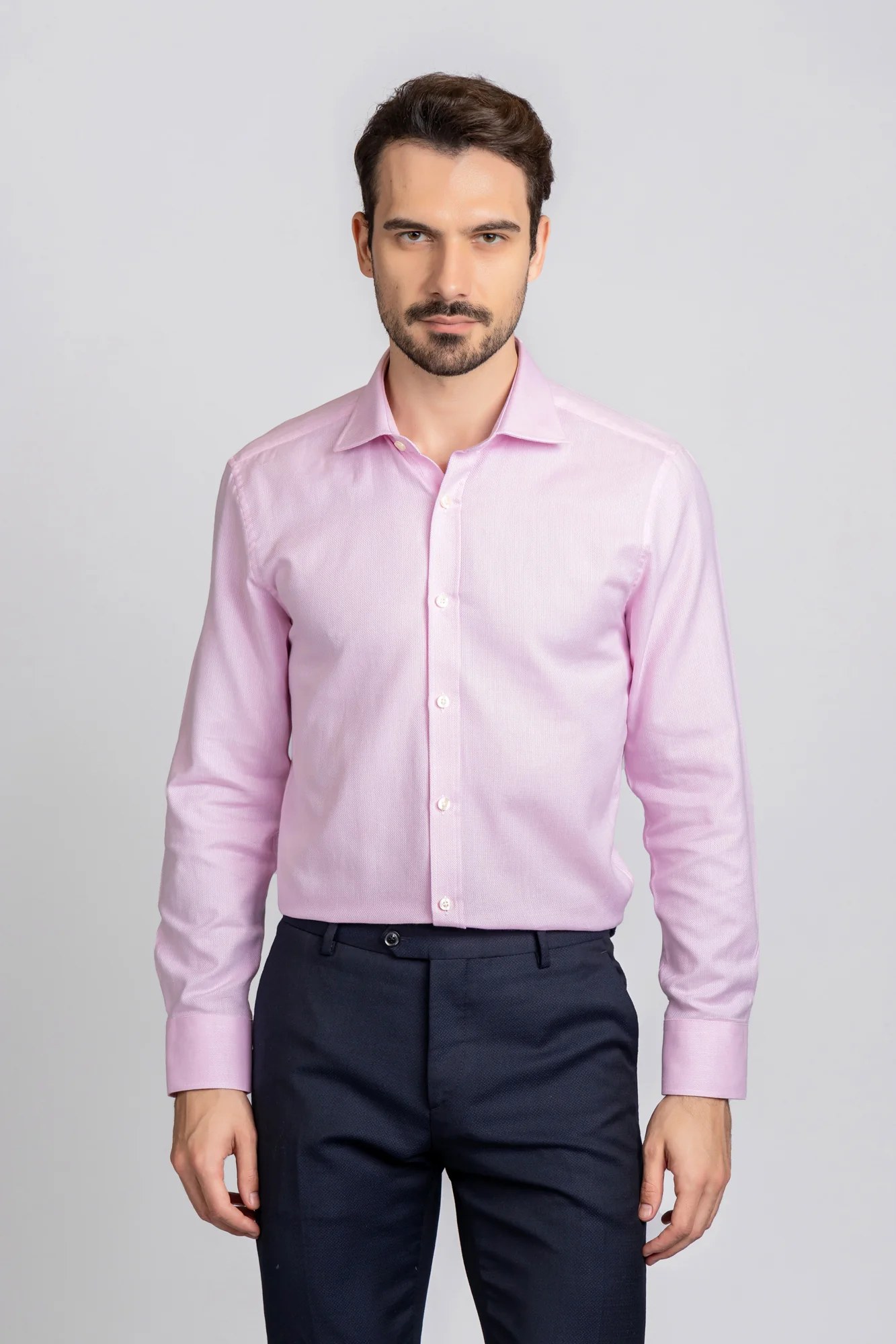 Pink Dobby Shirt - Slim Fit